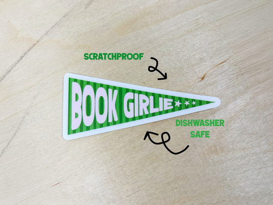 Book Girlie Pennant Flag Sticker