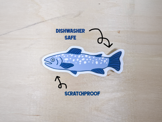 Cutthroat Trout Vinyl Sticker | Fishing Waterproof Decal | For Outdoors Laptop & Water Bottle | Wildlife Sticker