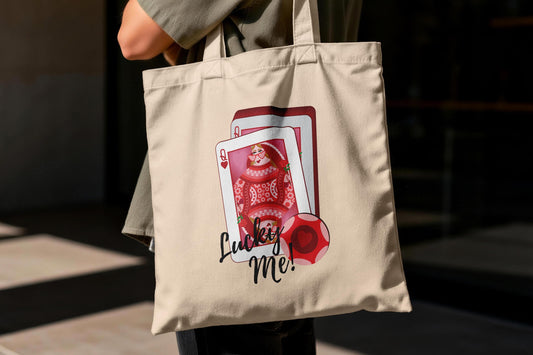 Queen of Hearts Canvas Tote Bag | Lucky Me! Casino Style