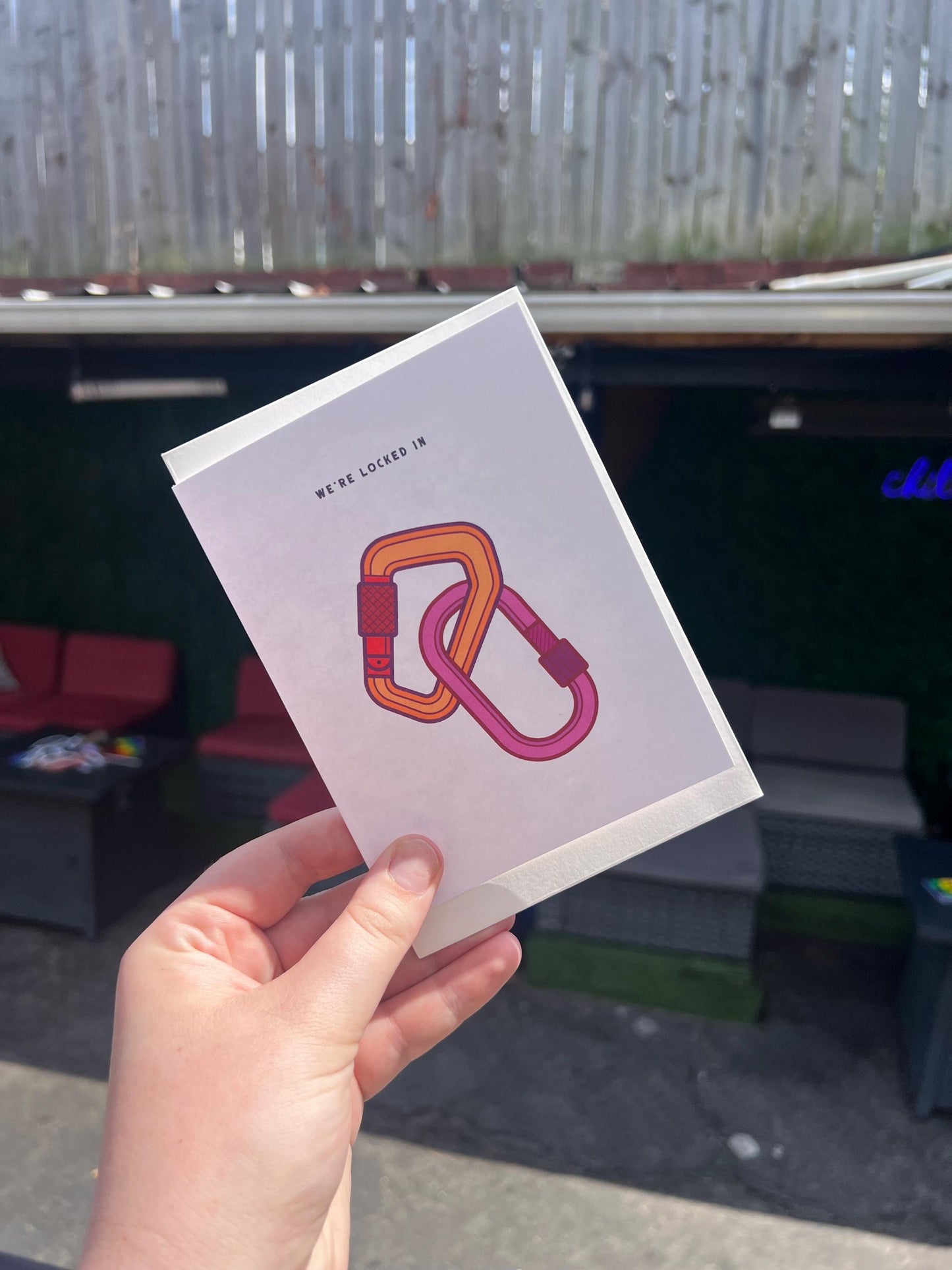 Locked In Greeting Card | Sapphic, WLW, Lesbian, Card