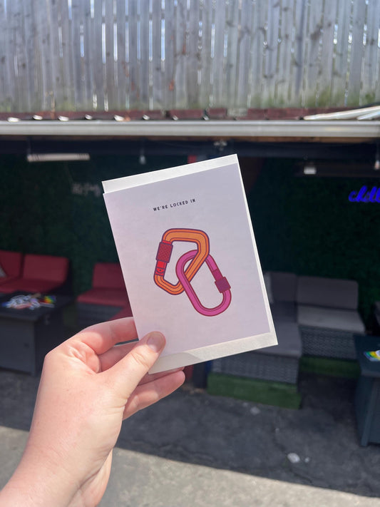 Locked In Greeting Card | Sapphic, WLW, Lesbian, Card