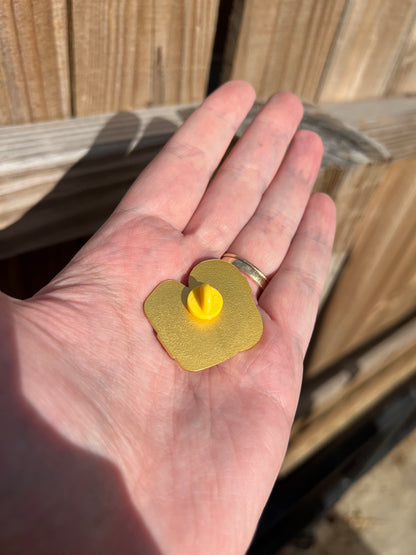 Locked In Soft Enamel Pin | Gold Lesbian Pride Pin