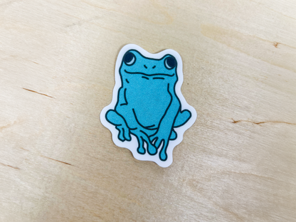 Aqua Frog Sticker | Waterproof Vinyl Die Cut, Laptop Decal