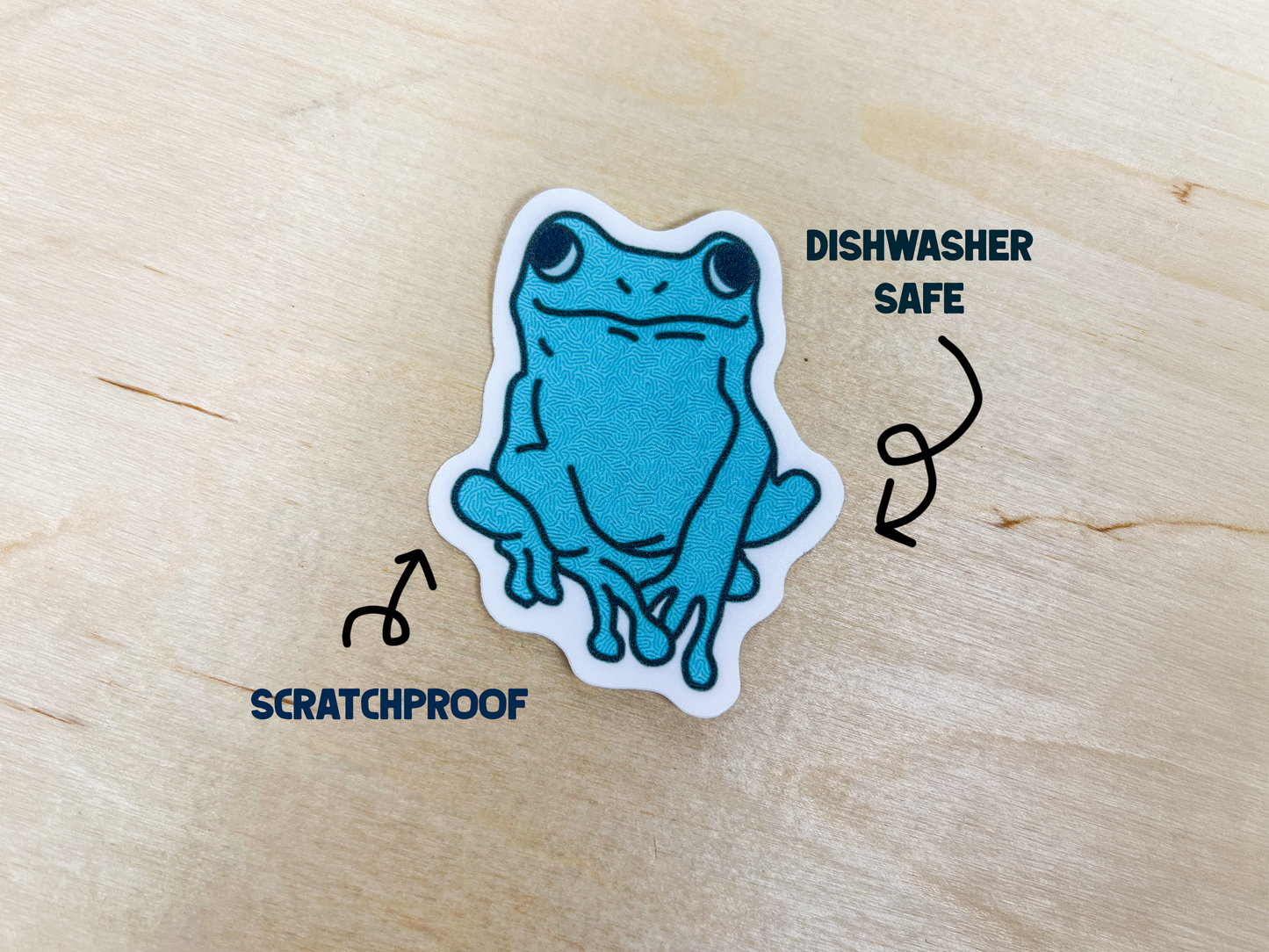 Aqua Frog Sticker | Waterproof Vinyl Die Cut, Laptop Decal