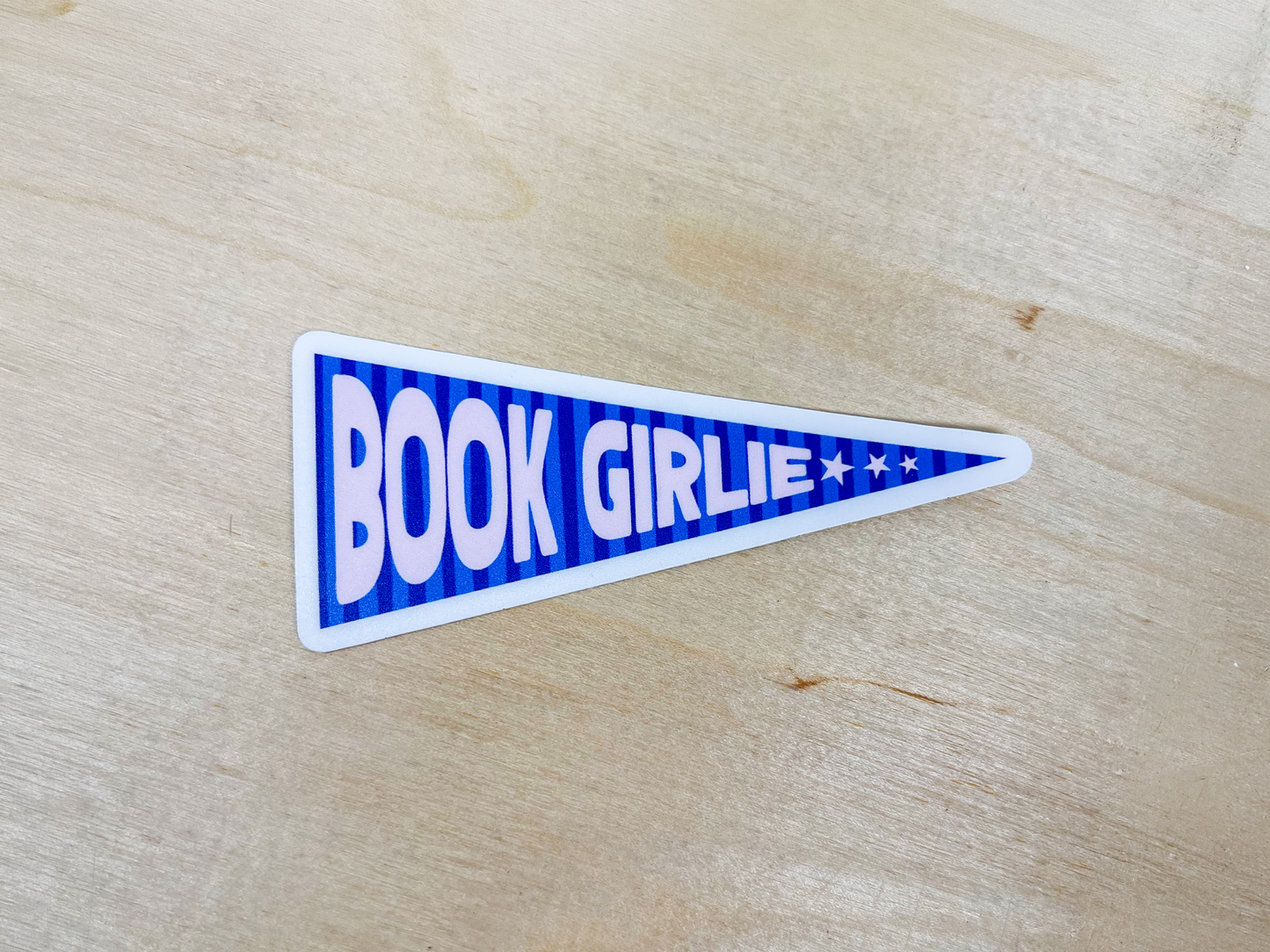 Book Girlie Pennant Flag Sticker