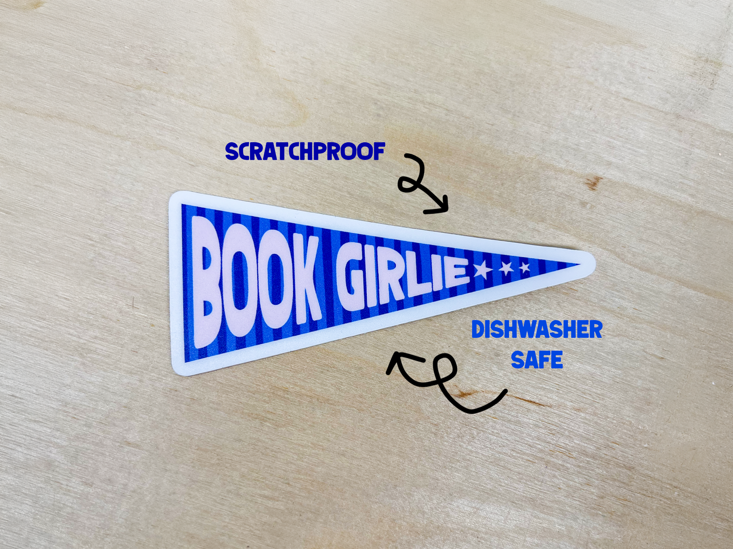 Book Girlie Pennant Flag Sticker