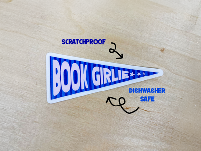 Book Girlie Pennant Flag Sticker