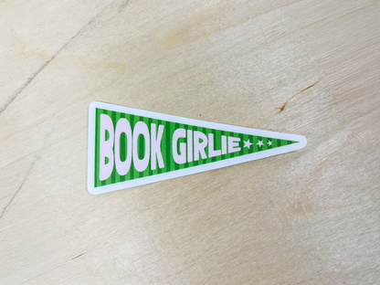 Book Girlie Pennant Flag Sticker