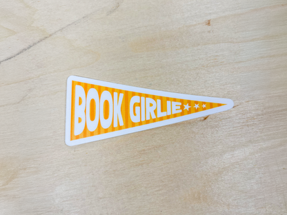 Book Girlie Pennant Flag Sticker
