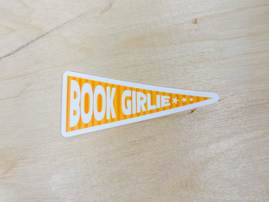 Book Girlie Pennant Flag Sticker