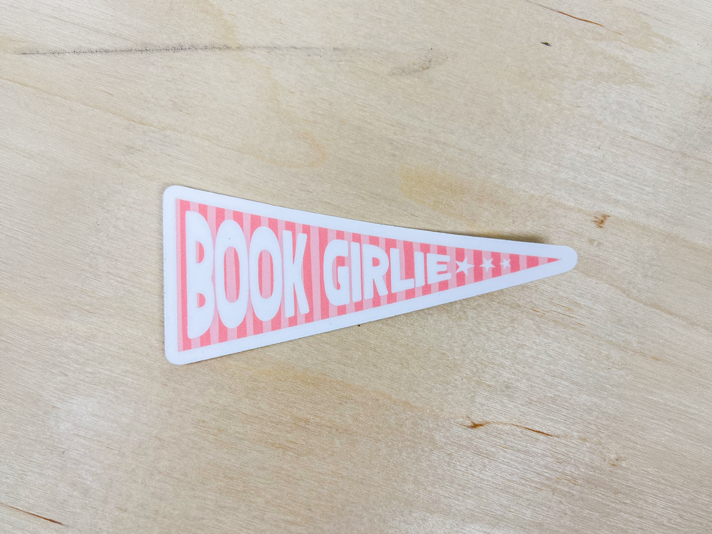 Book Girlie Pennant Flag Sticker