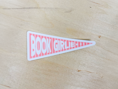 Book Girlie Pennant Flag Sticker