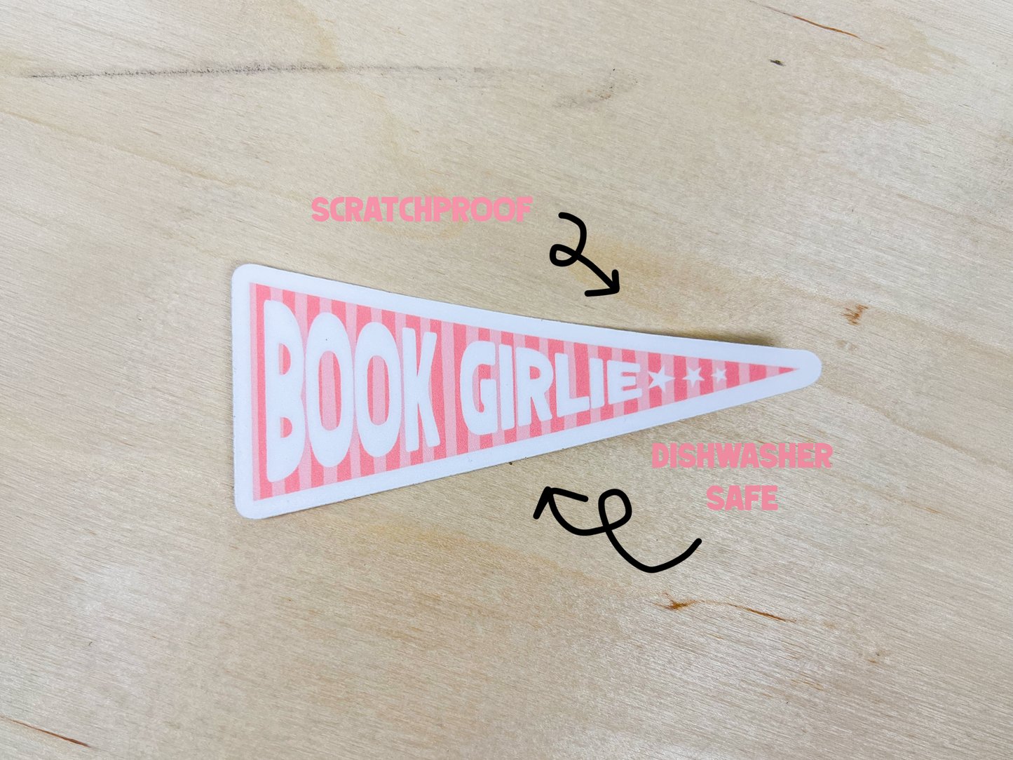 Book Girlie Pennant Flag Sticker