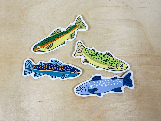 Complete Trout Sticker Collection