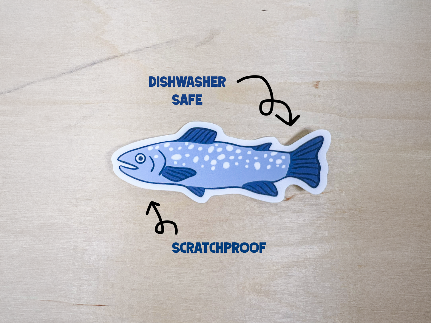 Cutthroat Trout Vinyl Sticker | Fishing Waterproof Decal | For Outdoors Laptop & Water Bottle | Wildlife Sticker