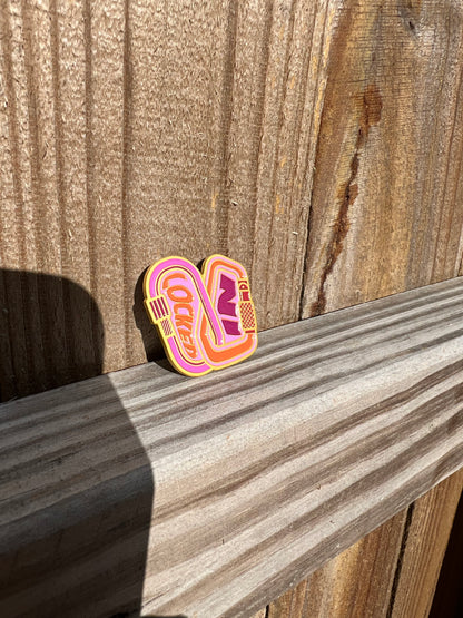 Locked In Soft Enamel Pin | Gold Lesbian Pride Pin