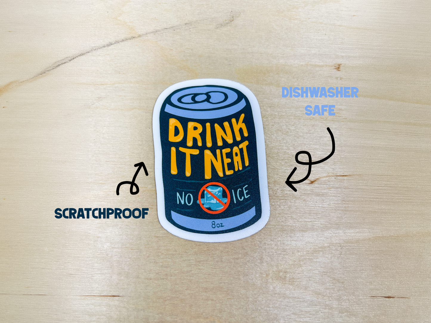 Drink It Neat, No ICE Sticker | Anti-ICE Decal