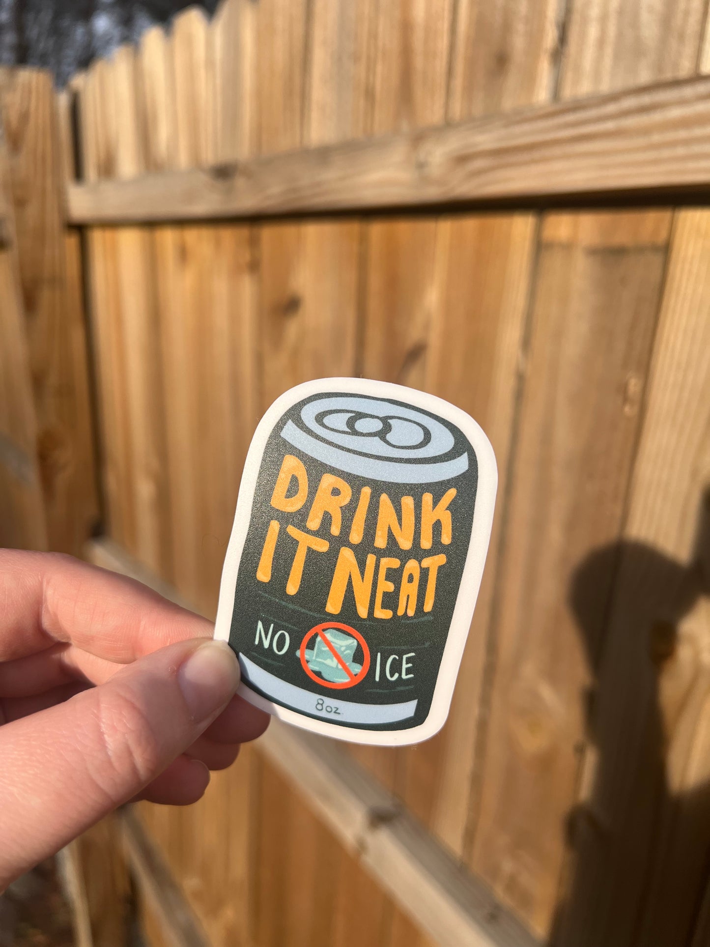 Drink It Neat, No ICE Sticker | Anti-ICE Decal