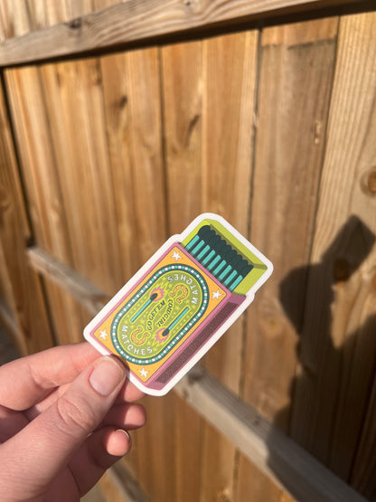 Cowgirl Match Co. Matchbox Sticker