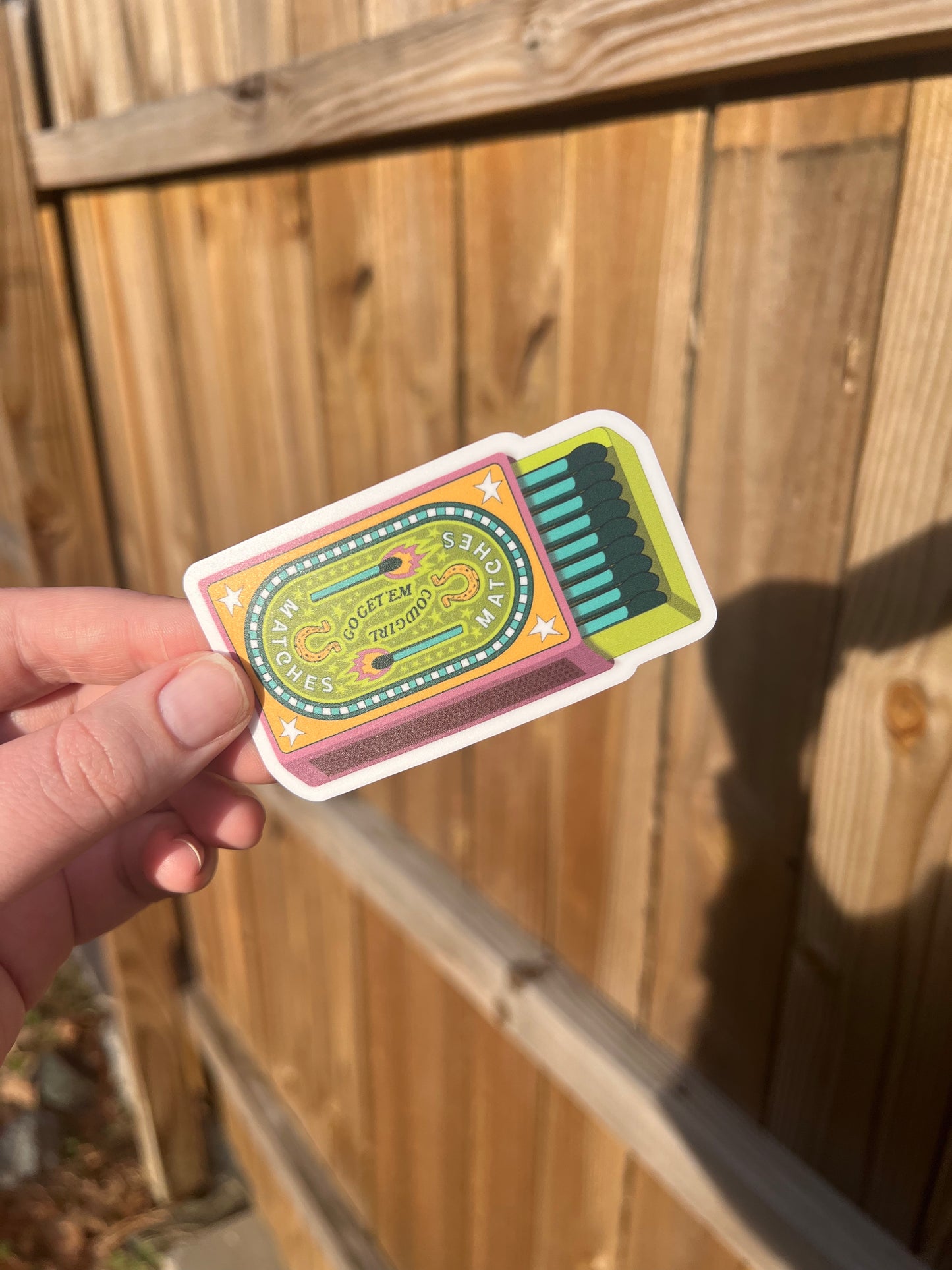 Cowgirl Match Co. Matchbox Sticker