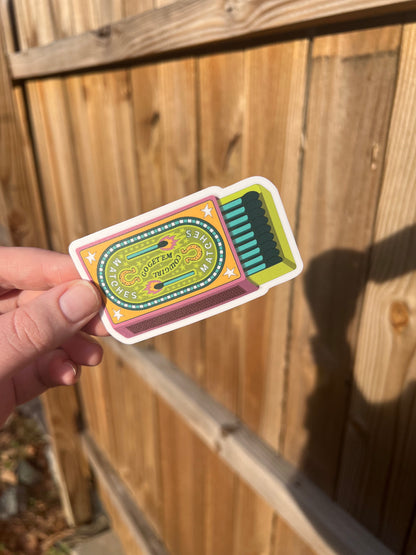 Cowgirl Match Co. Matchbox Sticker
