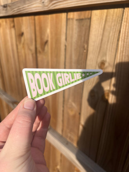 Book Girlie Pennant Flag Sticker
