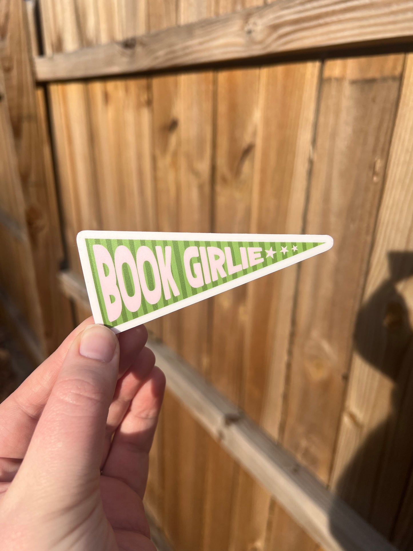 Book Girlie Pennant Flag Sticker