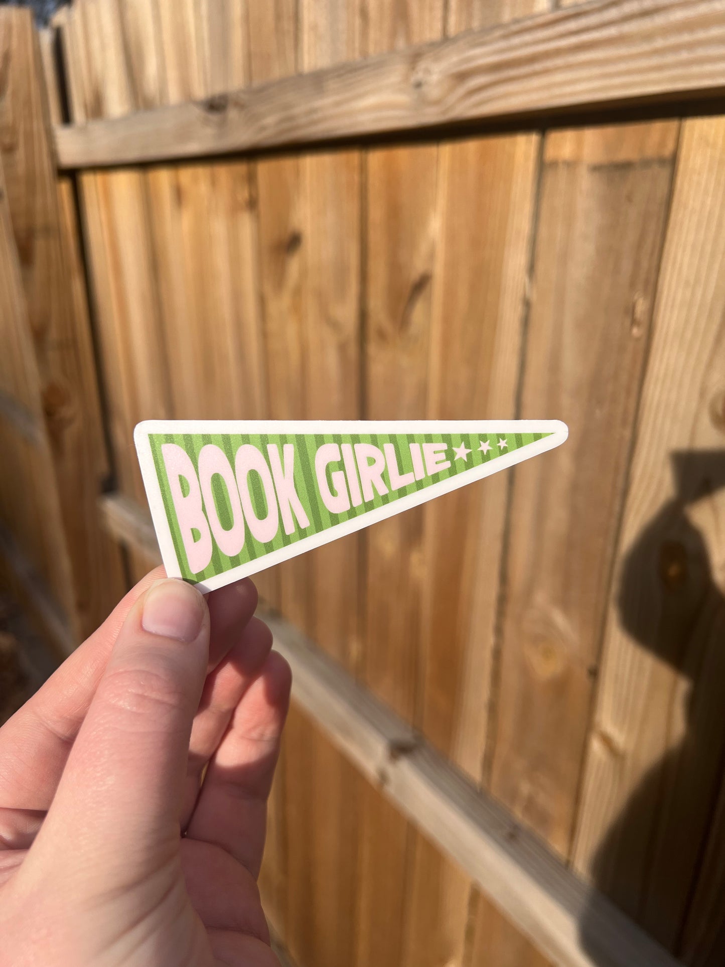 Book Girlie Pennant Flag Sticker