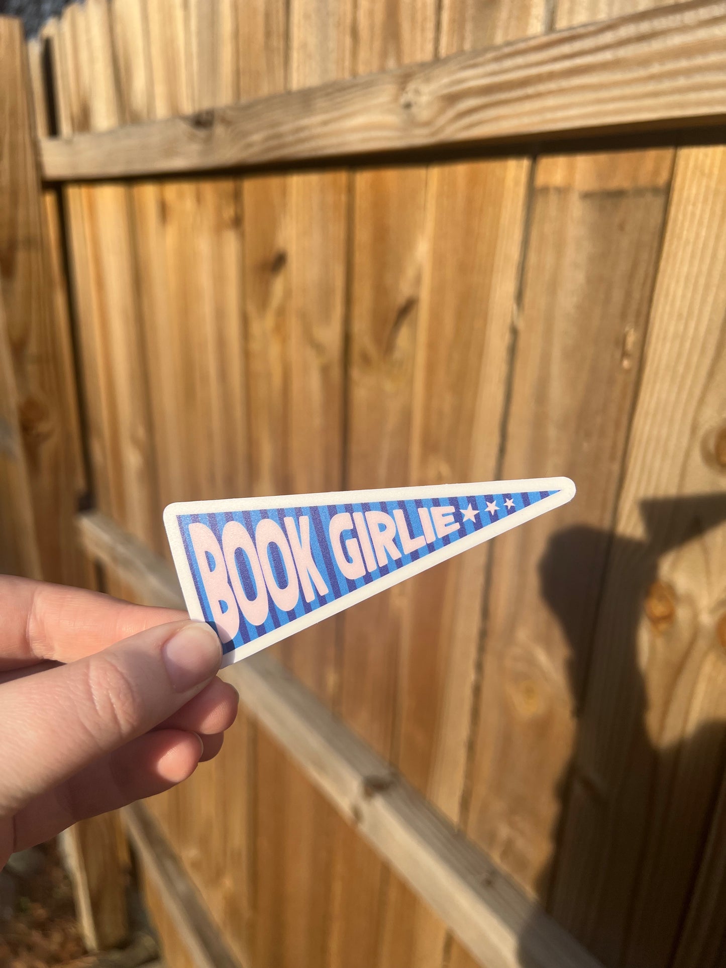 Book Girlie Pennant Flag Sticker