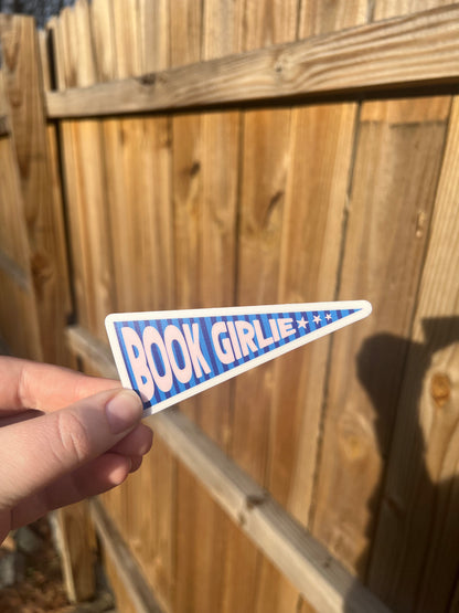 Book Girlie Pennant Flag Sticker