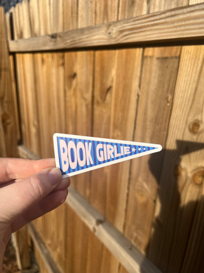 Book Girlie Pennant Flag Sticker