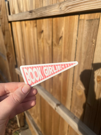 Book Girlie Pennant Flag Sticker