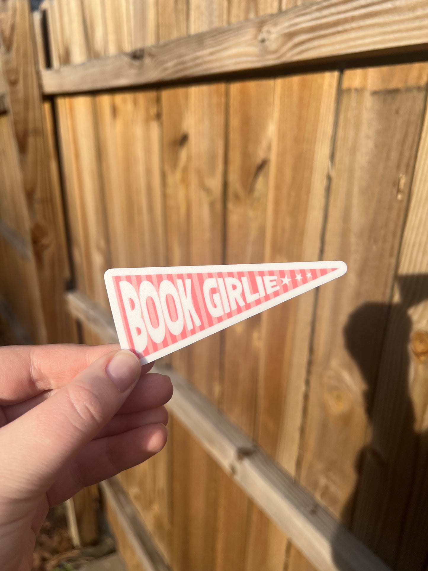 Book Girlie Pennant Flag Sticker