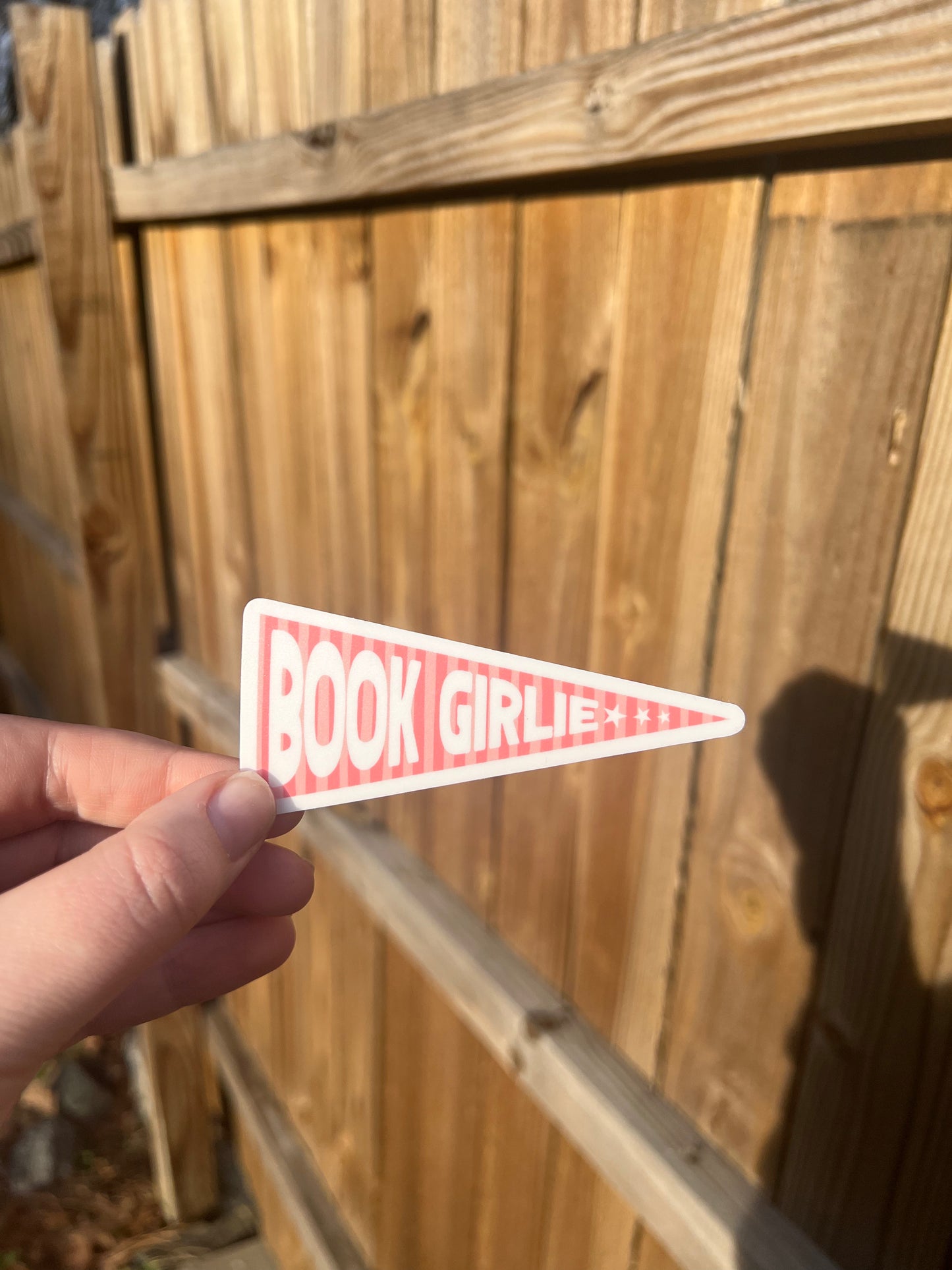 Book Girlie Pennant Flag Sticker