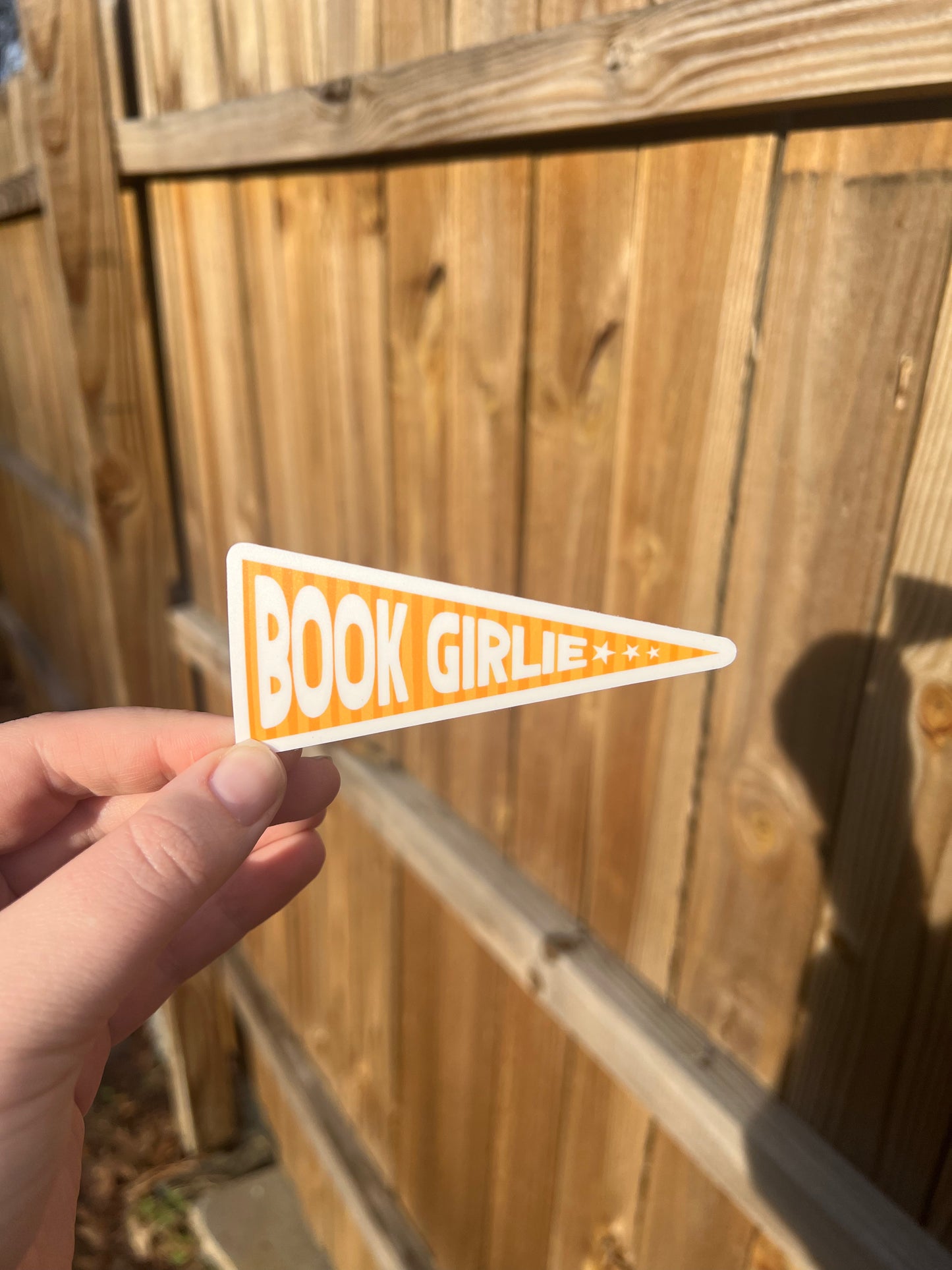 Book Girlie Pennant Flag Sticker