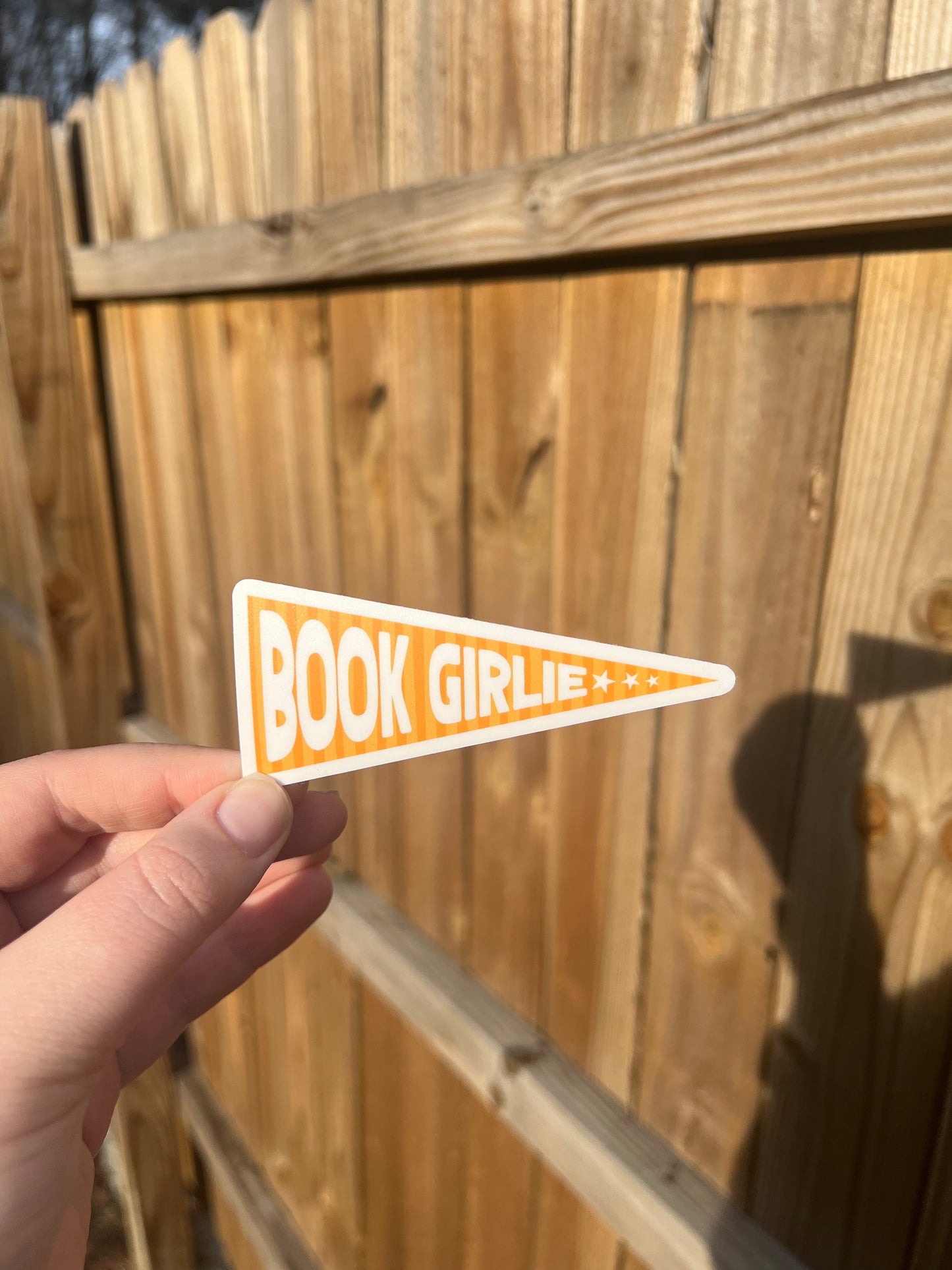 Book Girlie Pennant Flag Sticker