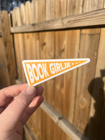Book Girlie Pennant Flag Sticker