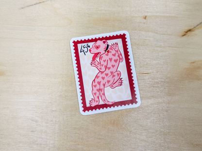 Pitbull Postage Stamp Sticker