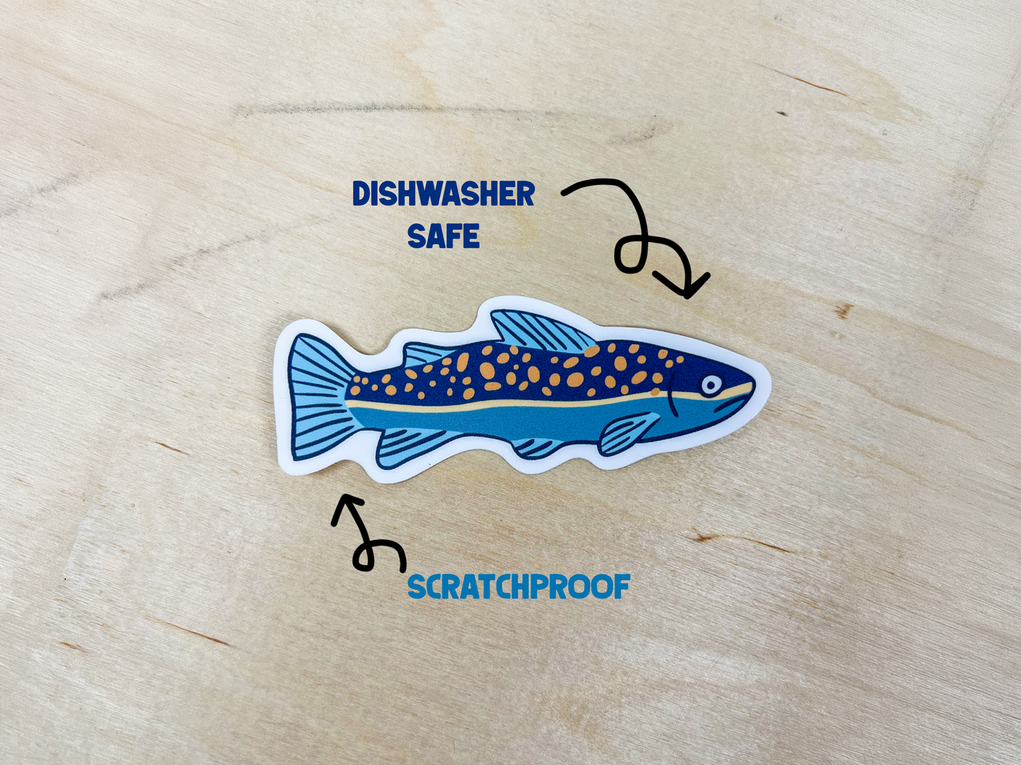 Rainbow Trout Vinyl Sticker | Fishing Waterproof Decal | For Outdoors Laptop & Water Bottle | Wildlife Sticker