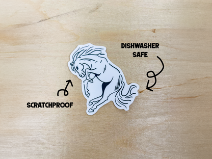 Wild Stallion Vinyl Sticker | Horse Waterproof Decal | Cowgirl Sticker