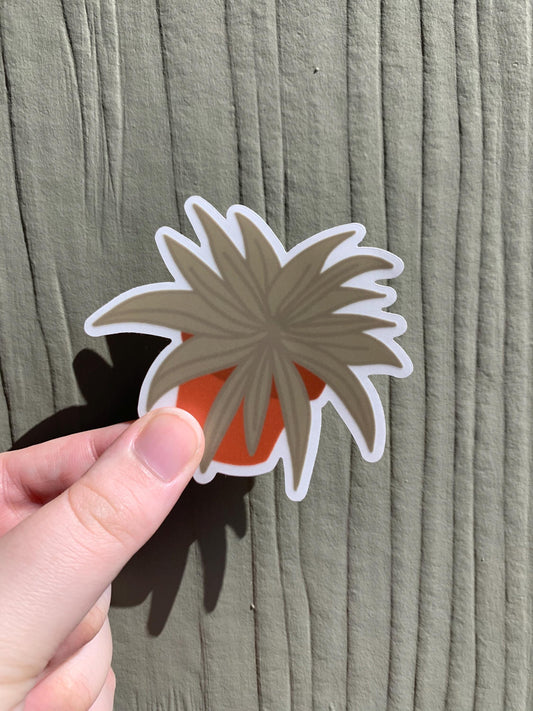 Clear Snake Plant Sticker | Waterproof Vinyl Decal for Laptop, Water Bottle