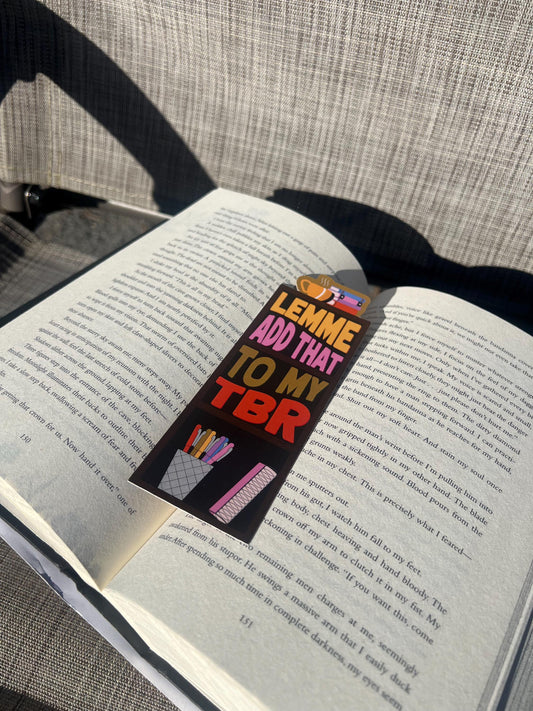 TBR Bookmark | Funny Bookish Reader Gift