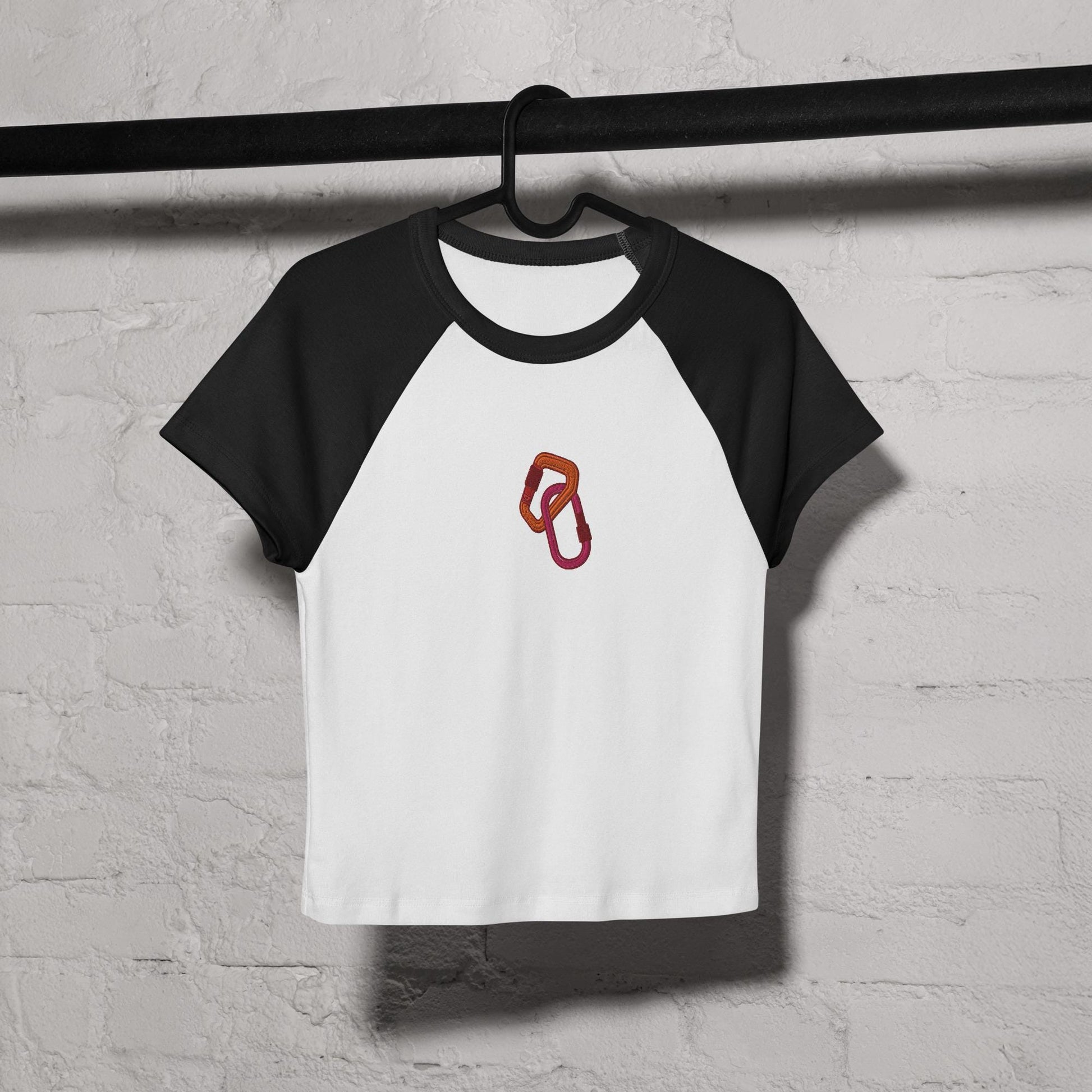 Women’s micro rib raglan baby tee | Carabiner | Lesbian
