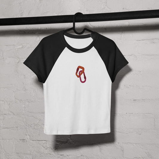 Women’s micro rib raglan baby tee | Carabiner | Lesbian