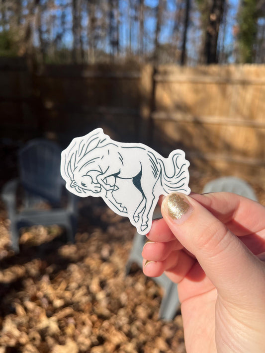 Wild Stallion Vinyl Sticker | Horse Waterproof Decal | Cowgirl Sticker