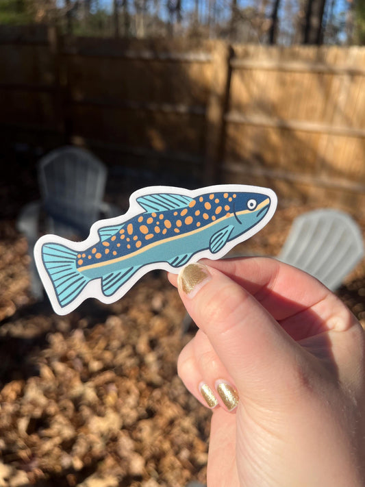 Rainbow Trout Vinyl Sticker | Fishing Waterproof Decal | For Outdoors Laptop & Water Bottle | Wildlife Sticker