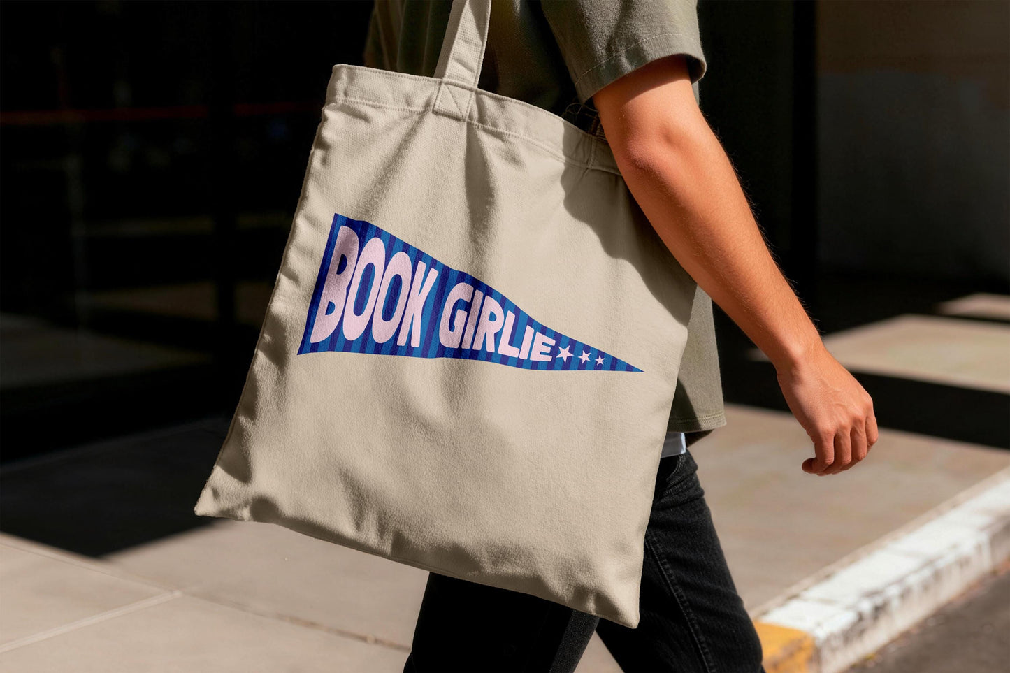 Book Girlie Canvas Tote Bag | Book Lover Gift