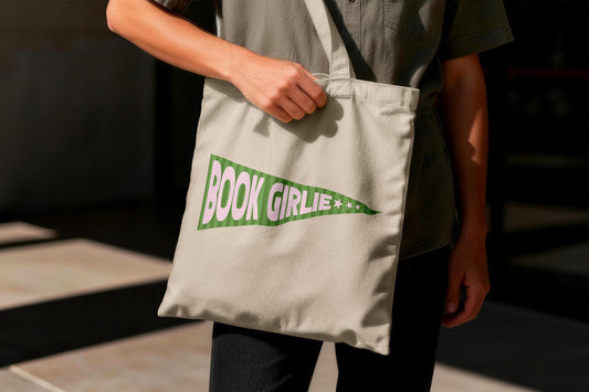 Book Girlie Canvas Tote Bag | Book Lover Gift