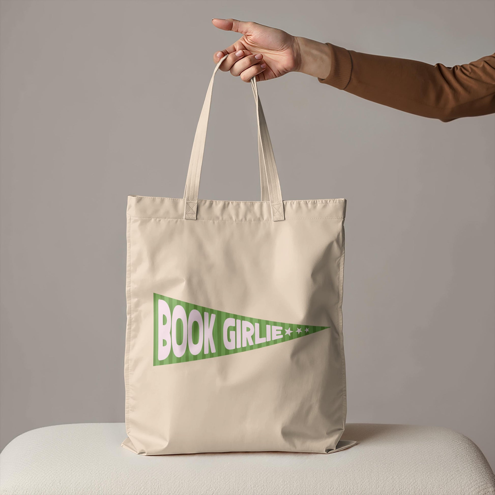 Book Girlie Canvas Tote Bag | Book Lover Gift