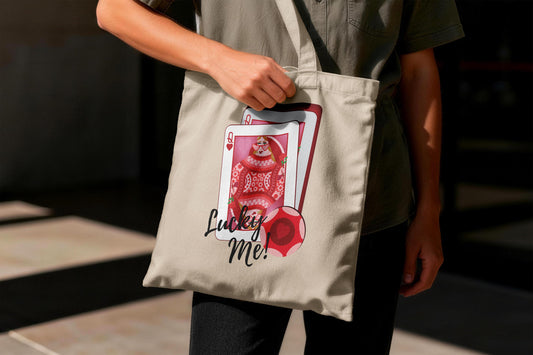 Queen of Hearts Canvas Tote Bag | Lucky Me! Casino Style